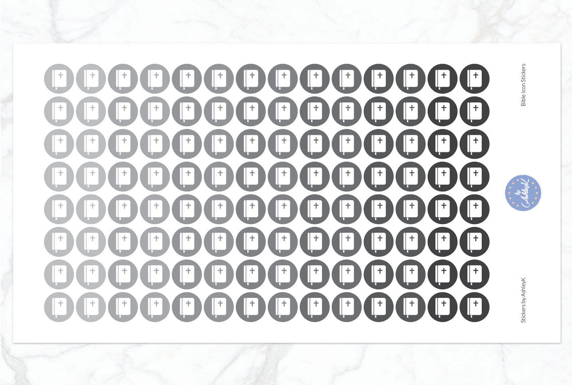 Bible Icon Stickers - Monochrome