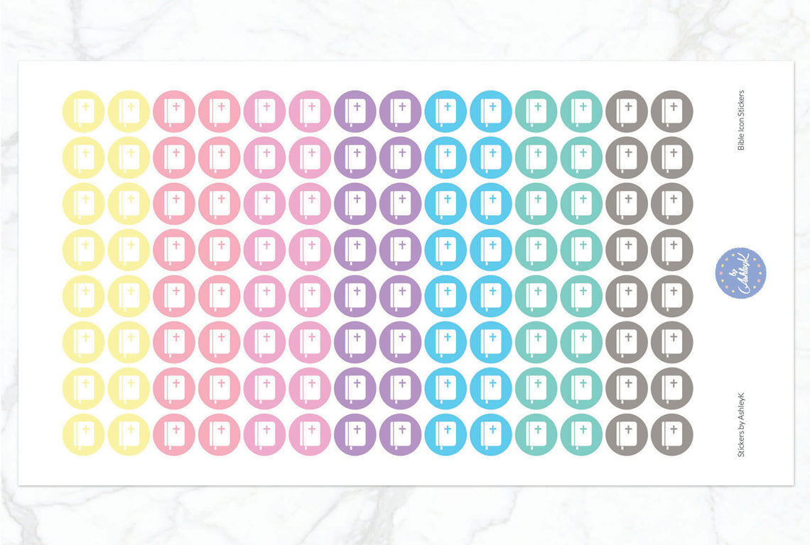 Bible Icon Stickers - Pastel