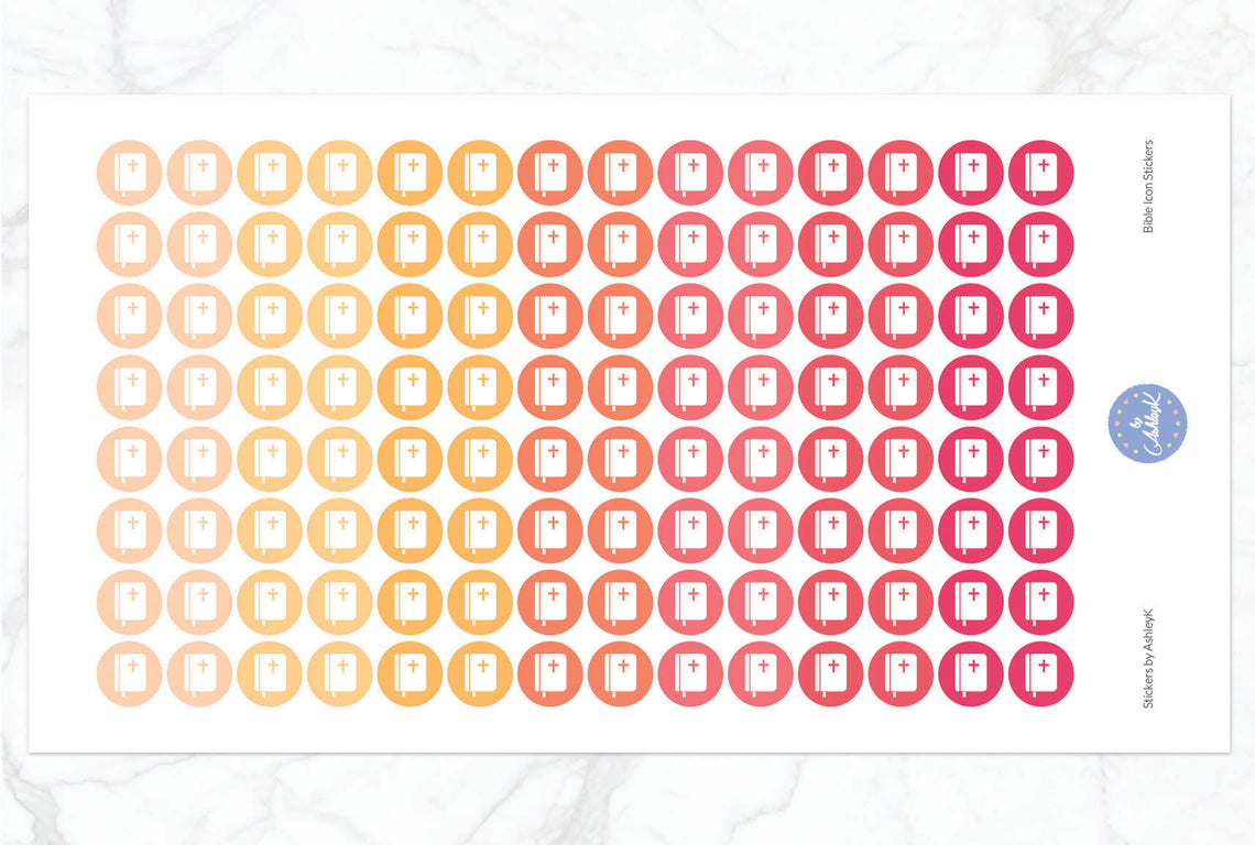 Bible Icon Stickers - Peach