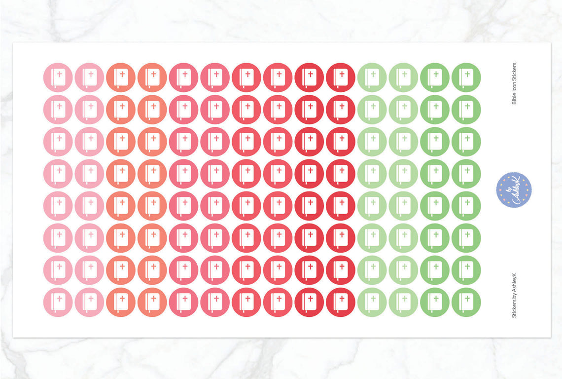 Bible Icon Stickers - Strawberry