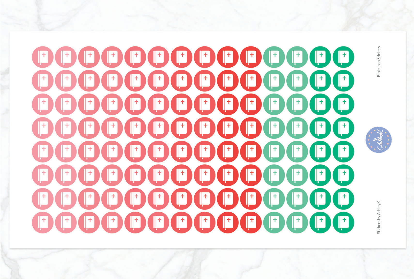 Bible Icon Stickers - Watermelon