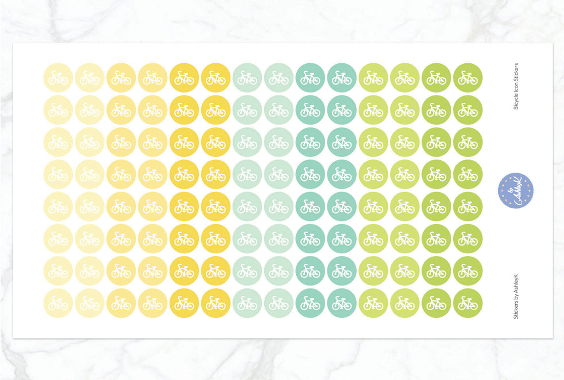 Bicycle Icon Stickers - Lemon&Lime