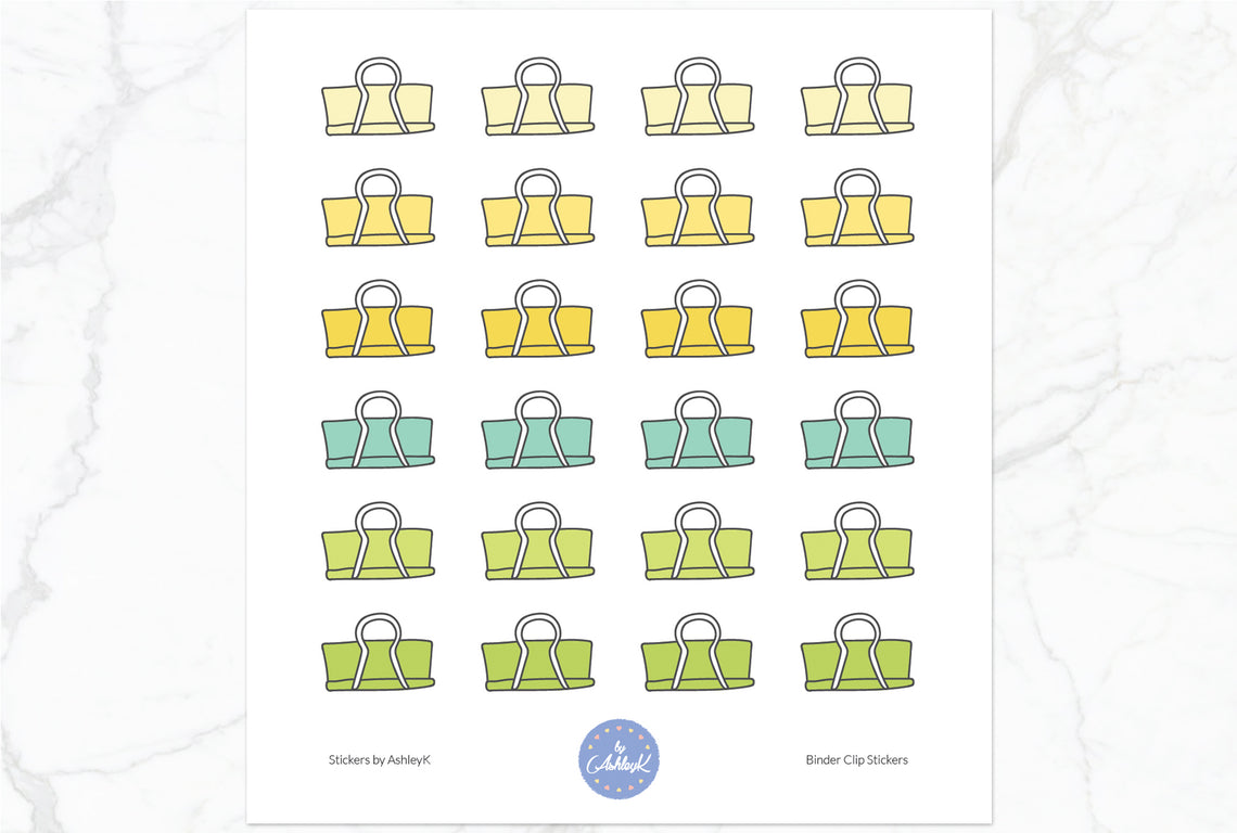 Binder Clips Stickers - Lemon&Lime