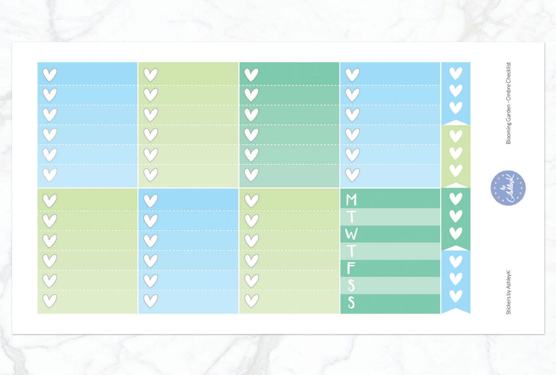 Blooming Garden Weekly Kit - Erin Condren Planner Stickers