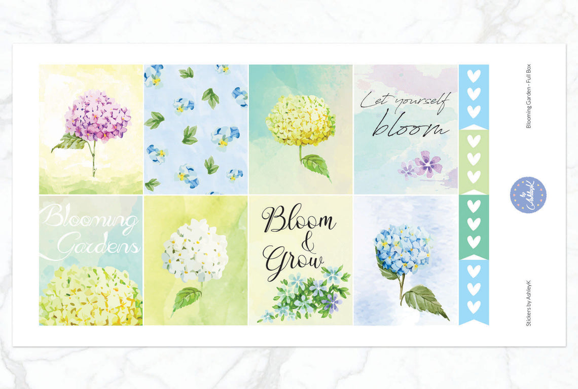 Blooming Garden Weekly Kit - Erin Condren Planner Stickers