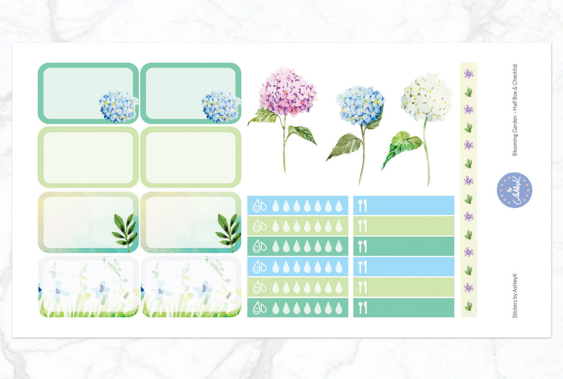 Blooming Garden Weekly Kit - Erin Condren Planner Stickers