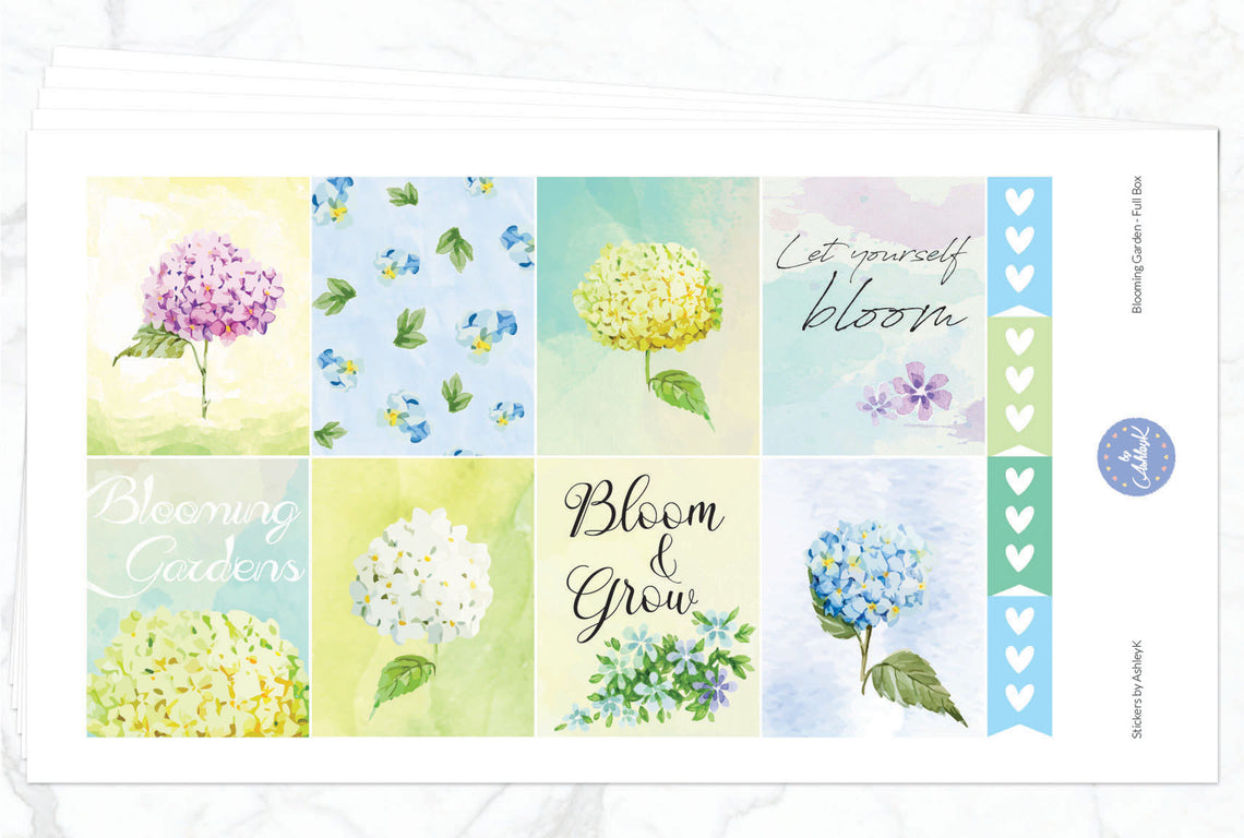 Blooming Garden Weekly Kit - Erin Condren Planner Stickers