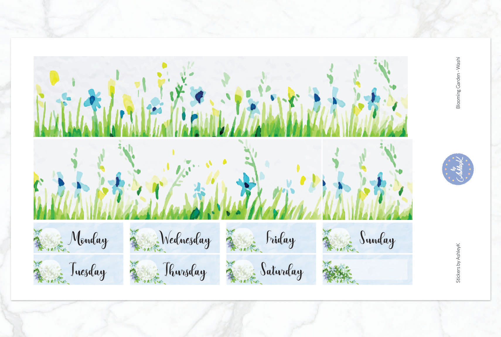 Blooming Garden Weekly Kit - Erin Condren Planner Stickers
