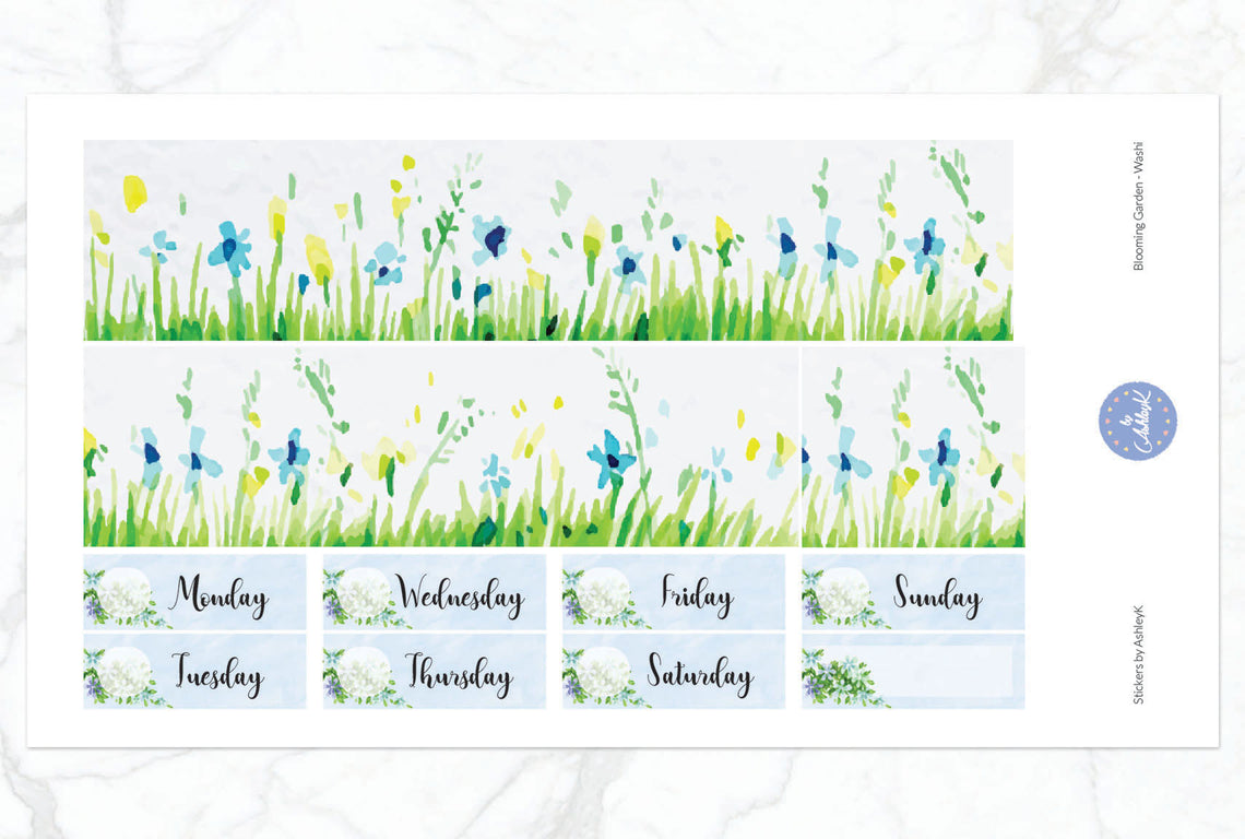 Blooming Garden Weekly Kit - Erin Condren Planner Stickers