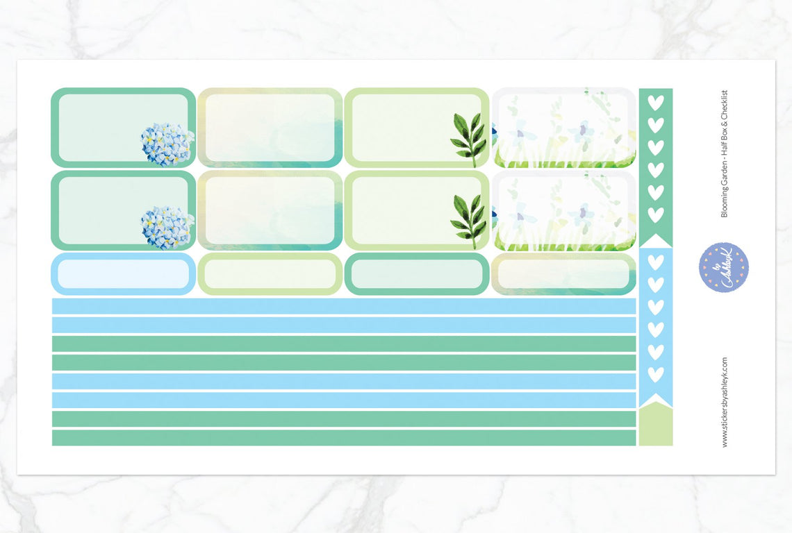 Blooming Garden Weekly Kit  - Half Box Sheet