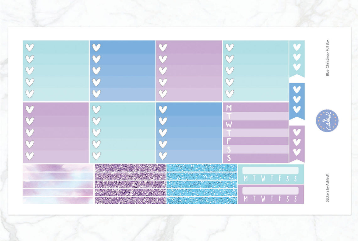 Blue Christmas - Ombre Checklist Sheet