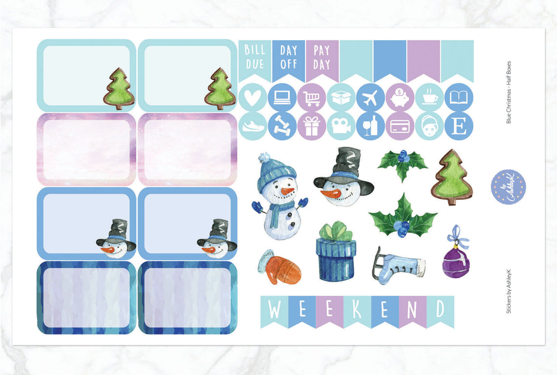 Blue Christmas - Half Box Sheet