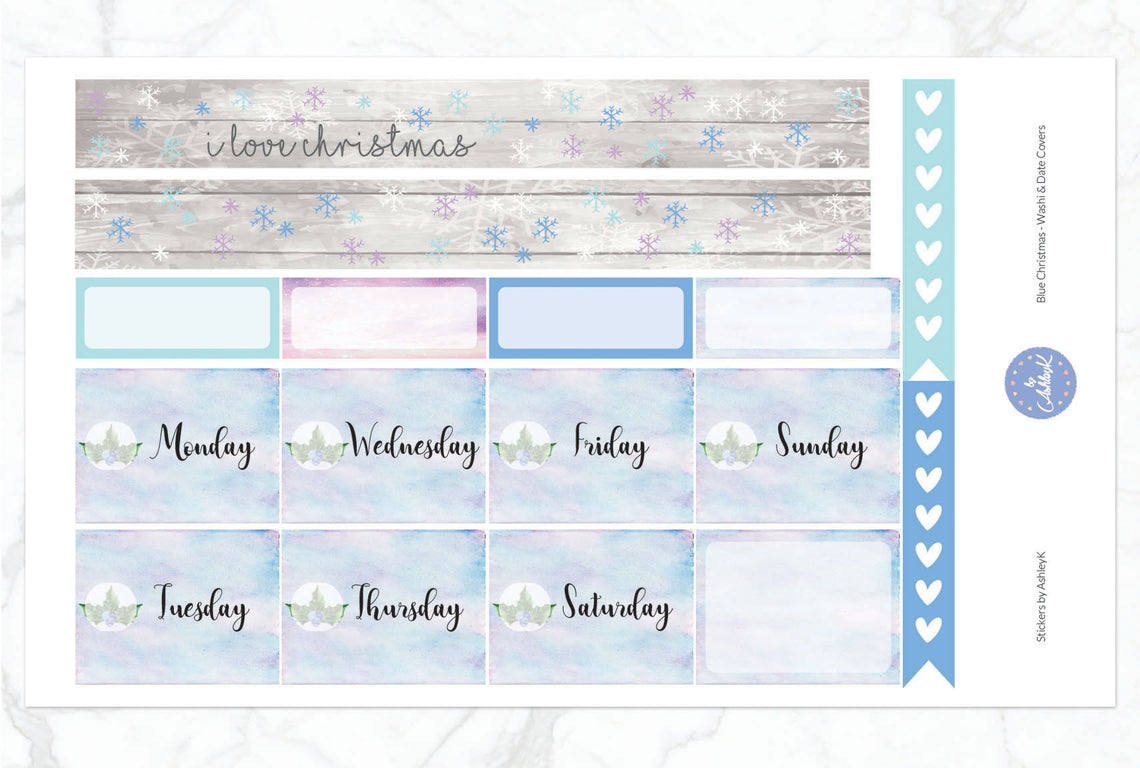 Blue Christmas - Washi Sheet