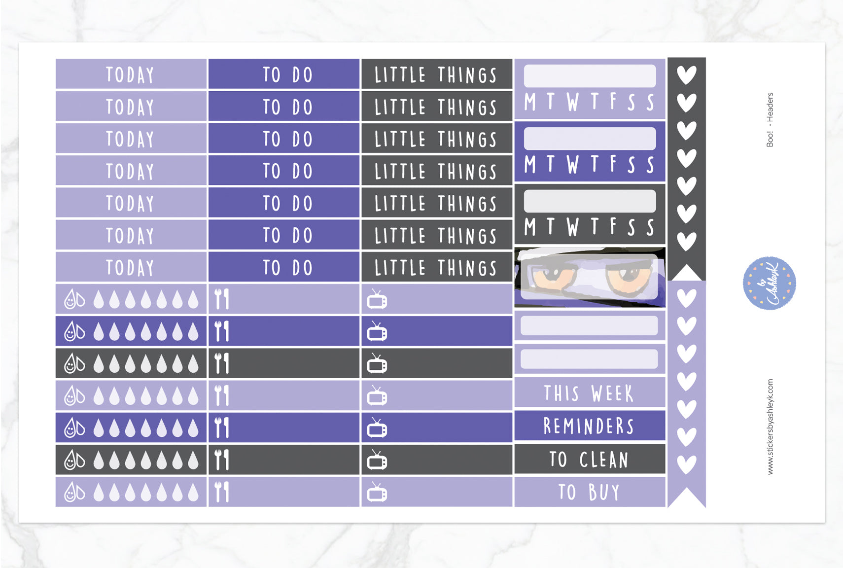 Boo Weekly Kit  - Functional Sheet