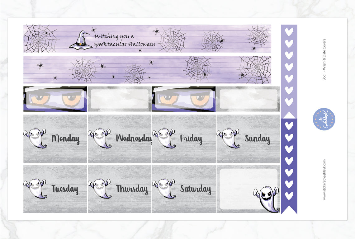 Boo Weekly Kit  - Washi Sheet