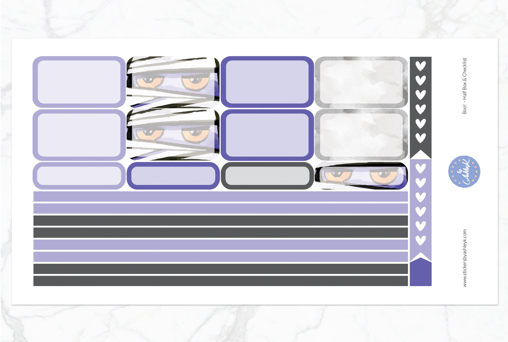 Boo Weekly Kit  - Half Box Sheet