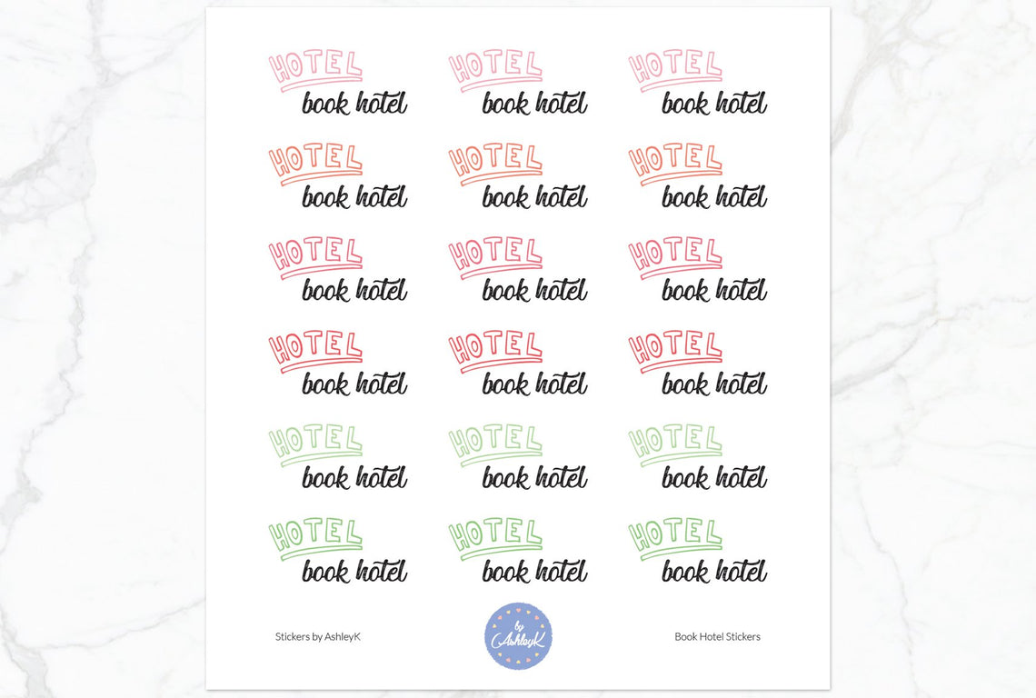 Book Hotel Stickers - Strawberry