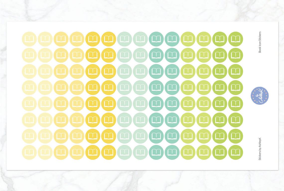 Book Icon Stickers - Lemon&Lime