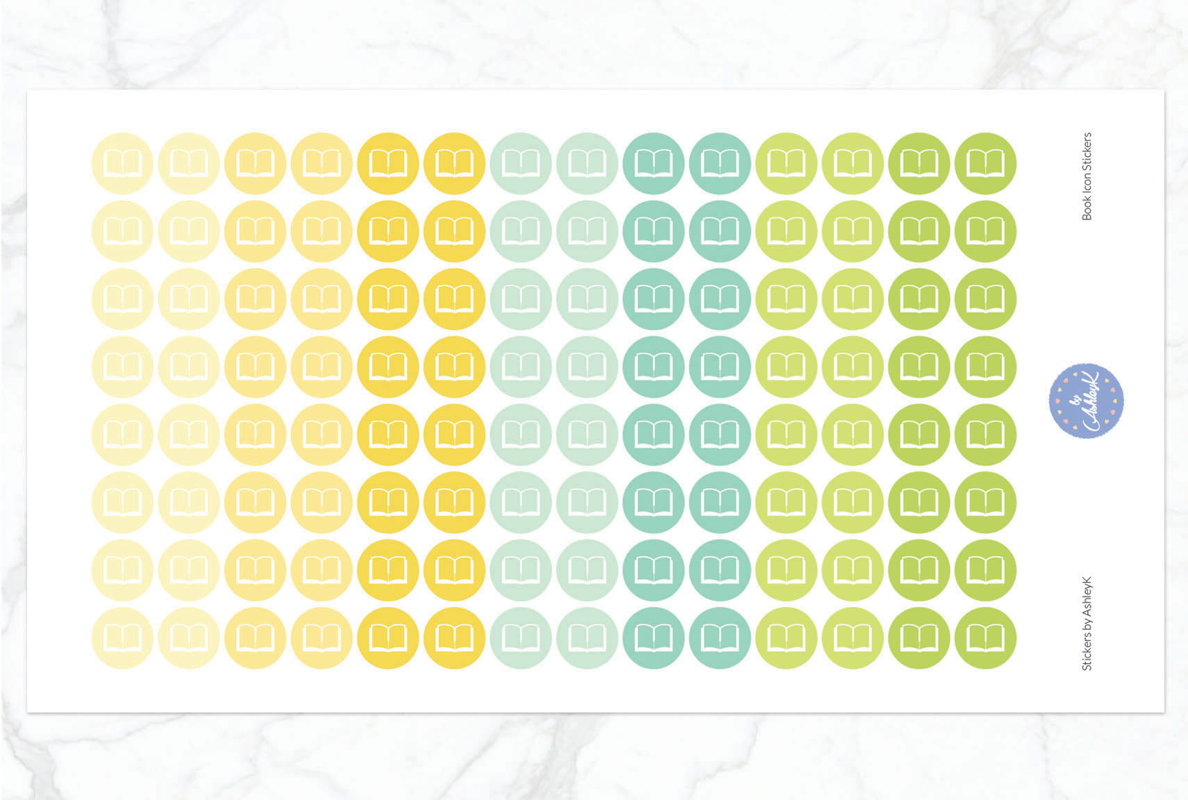 Book Icon Stickers - Lemon&Lime