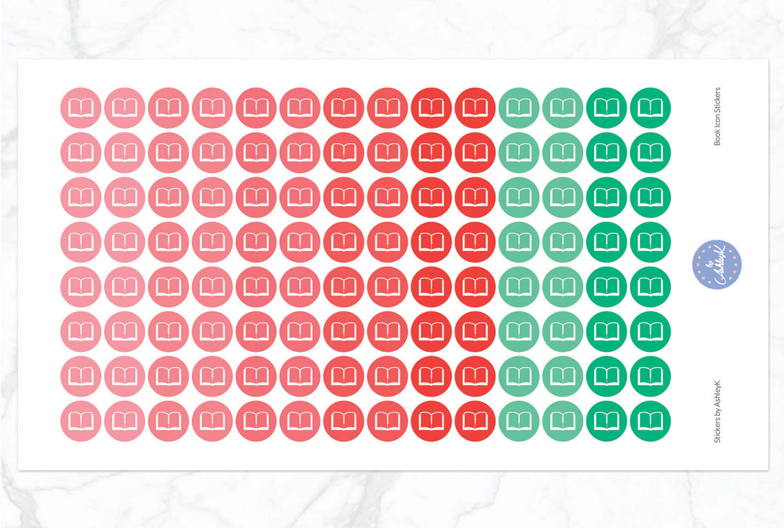 Book Icon Stickers - Watermelon