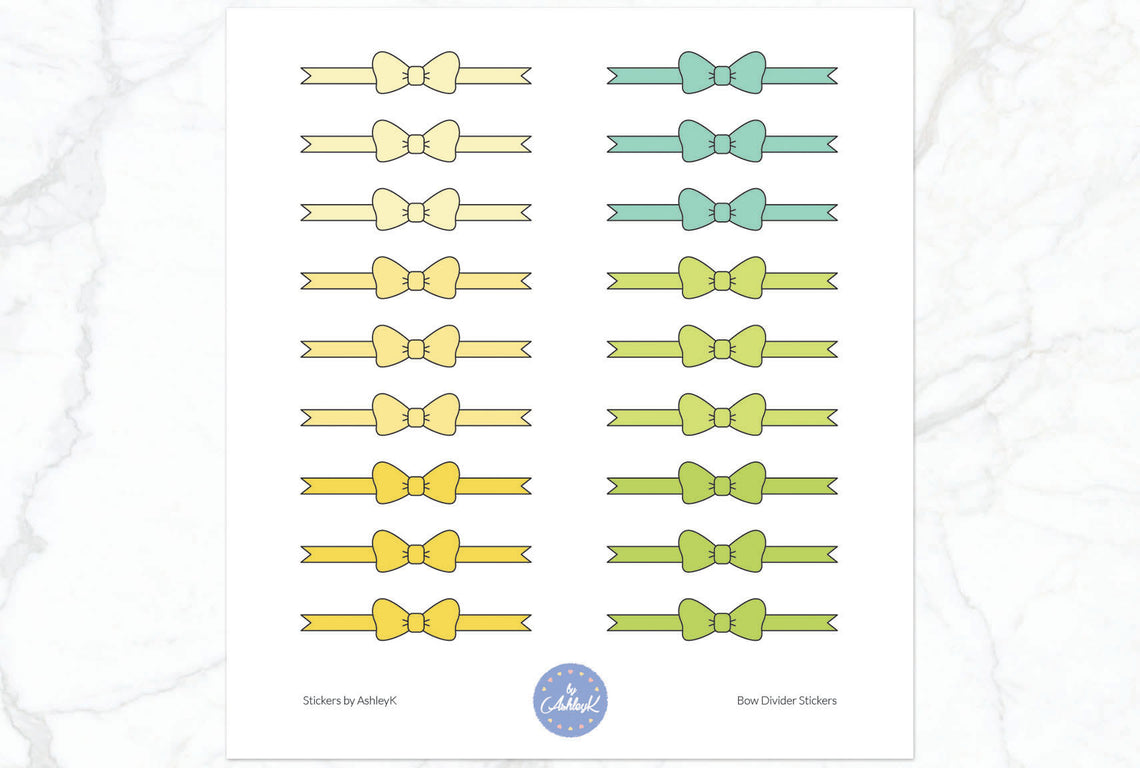 Bow Divider Stickers - Lemon&Lime