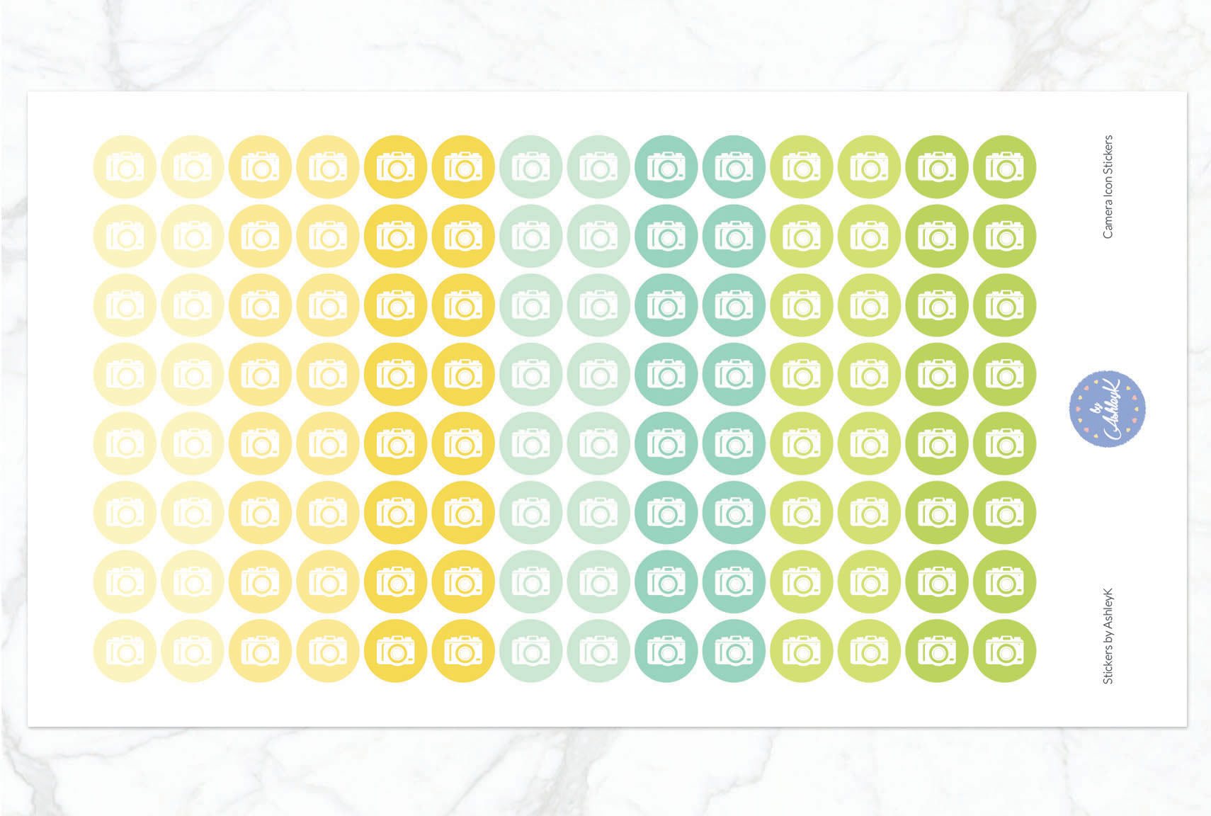 Camera Icon Stickers - Lemon&Lime