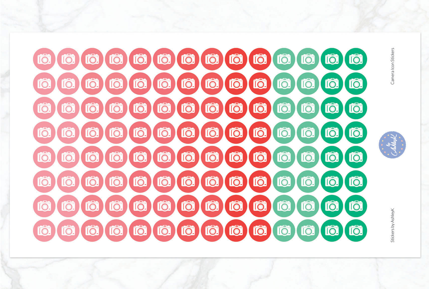 Camera Icon Stickers - Watermelon