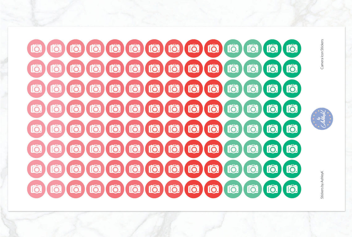 Camera Icon Stickers - Watermelon