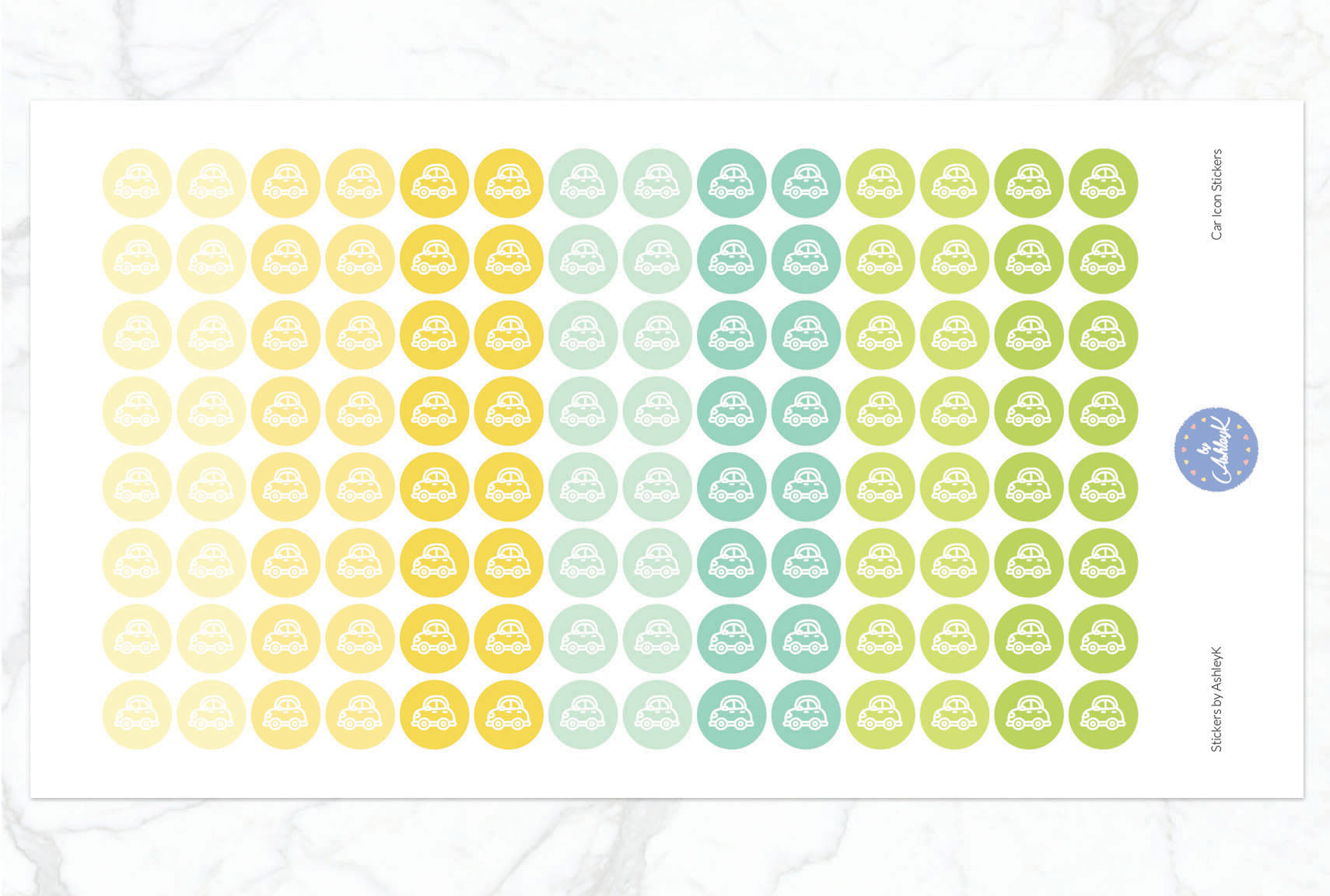 Car Icon Stickers - Lemon&Lime