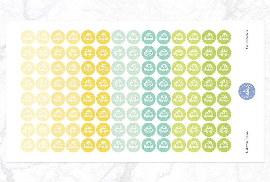 Car Icon Stickers - Lemon&Lime
