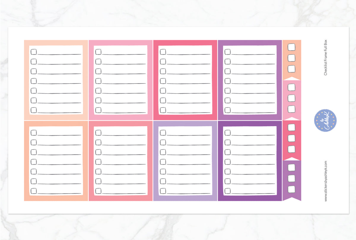 CHECKLIST FLAGS COLLECTION PRINTABLE STICKERS - PASTELS – KeenaPrints