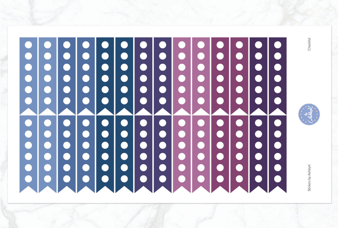 Checklist Stickers - Blueberry