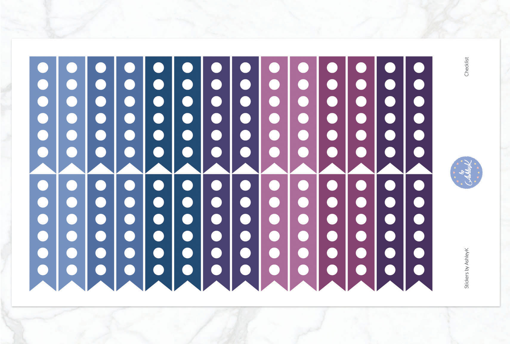Checklist Stickers - Blueberry