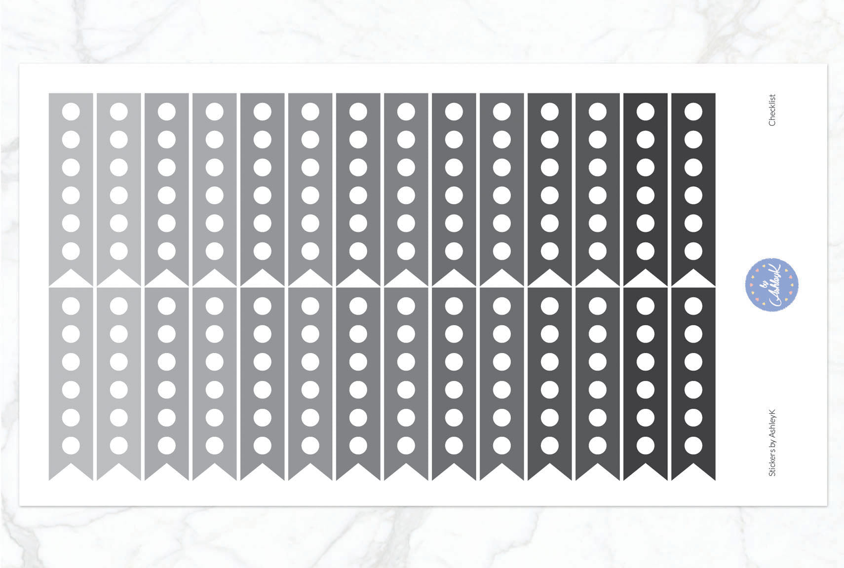 Checklist Stickers - Monochrome