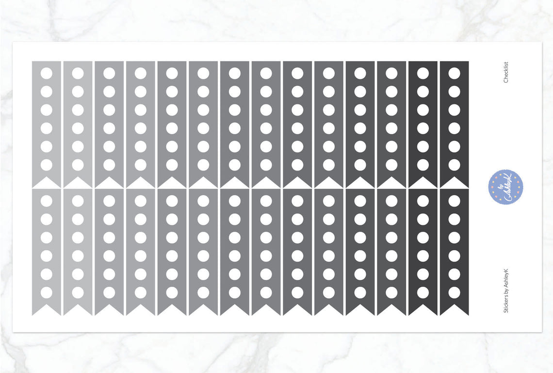 Checklist Stickers - Monochrome