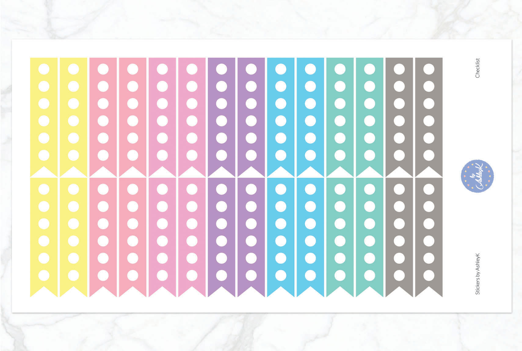 Checklist Stickers - Pastel
