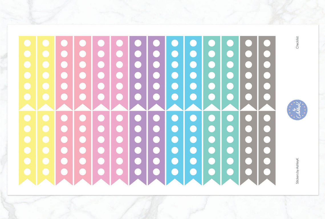 Checklist Stickers - Pastel
