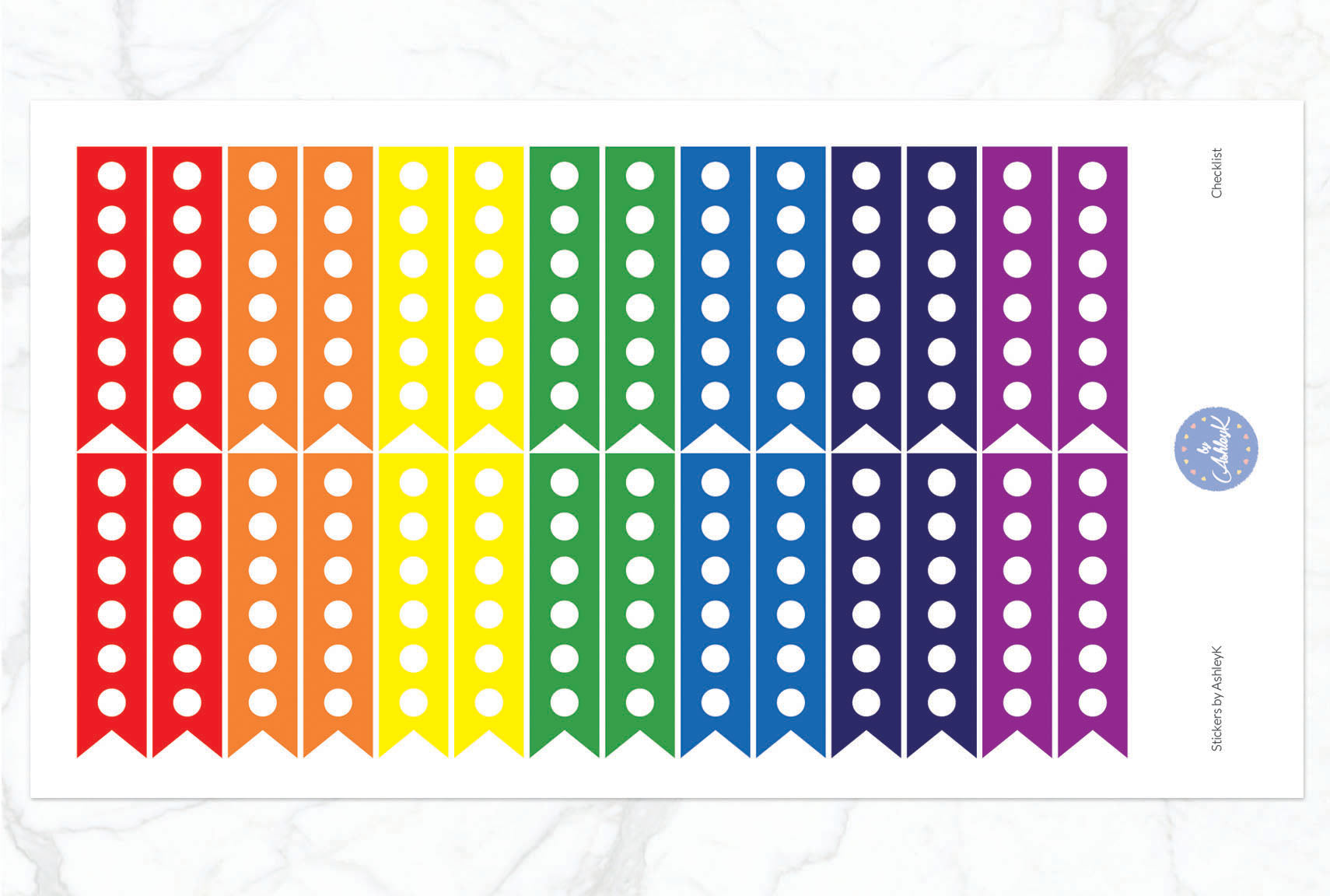 Checklist Stickers - Rainbow