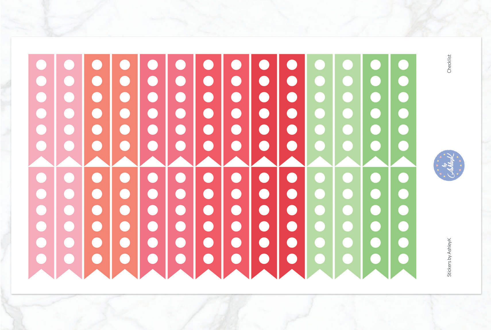 Checklist Stickers - Strawberry