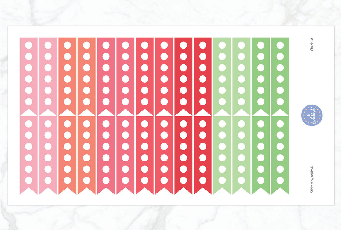 Checklist Stickers - Strawberry