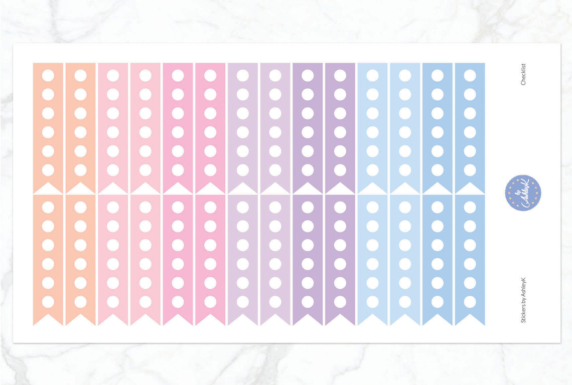 Checklist Stickers - Pastel Sunset