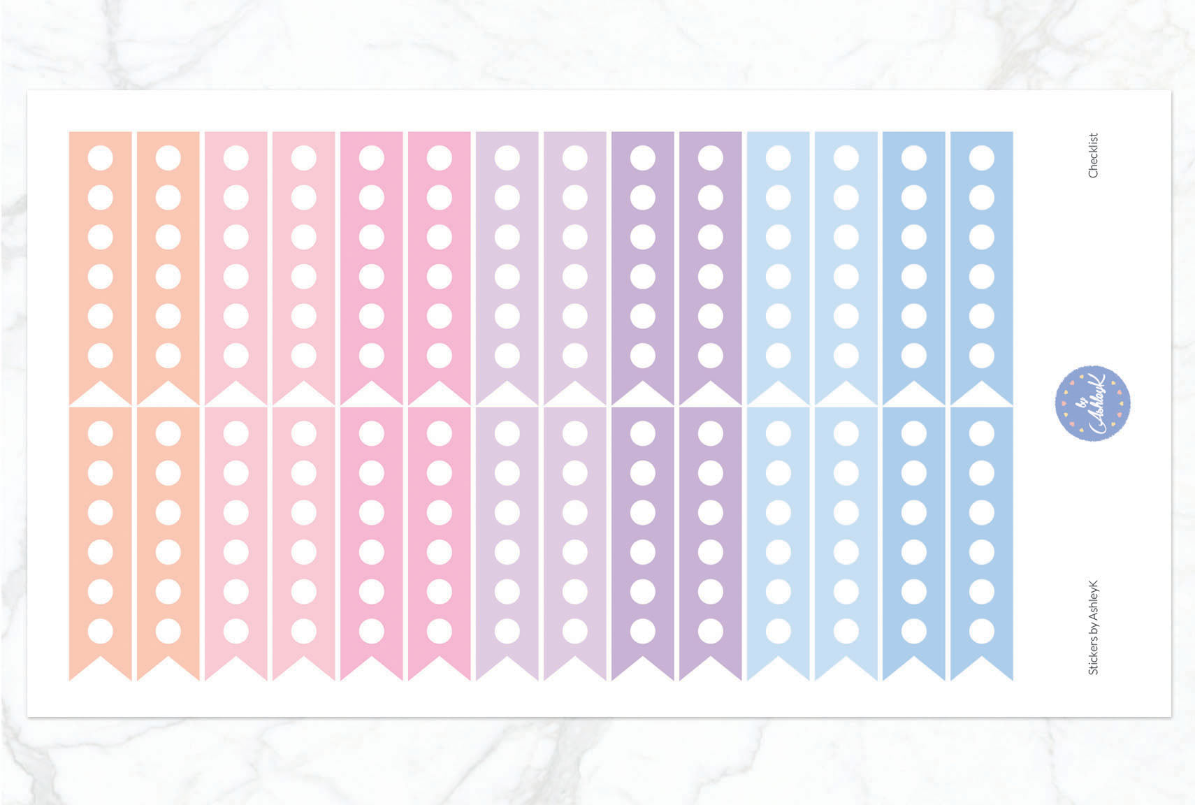 Checklist Stickers - Pastel Sunset