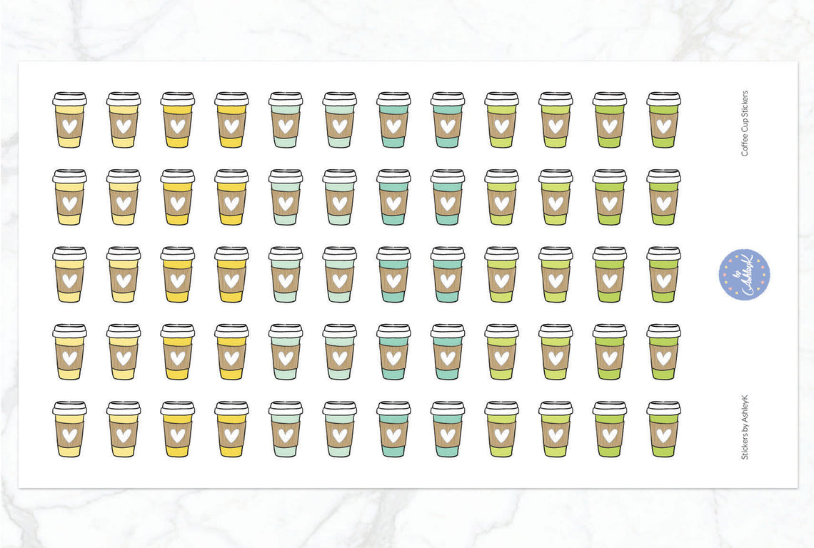 Coffee Cup Stickers - Lemon&Lime