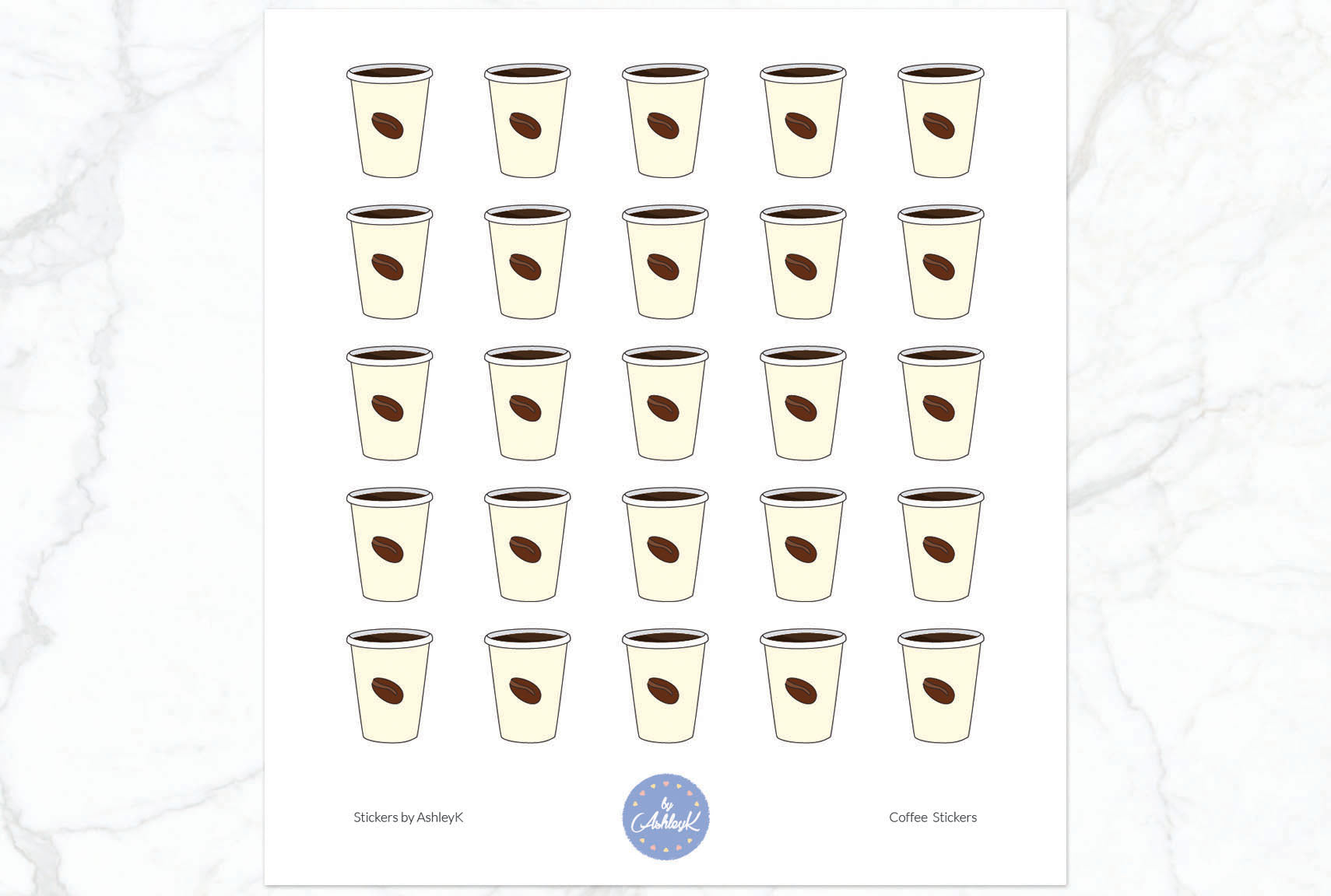 Coffee Stickers - Cup