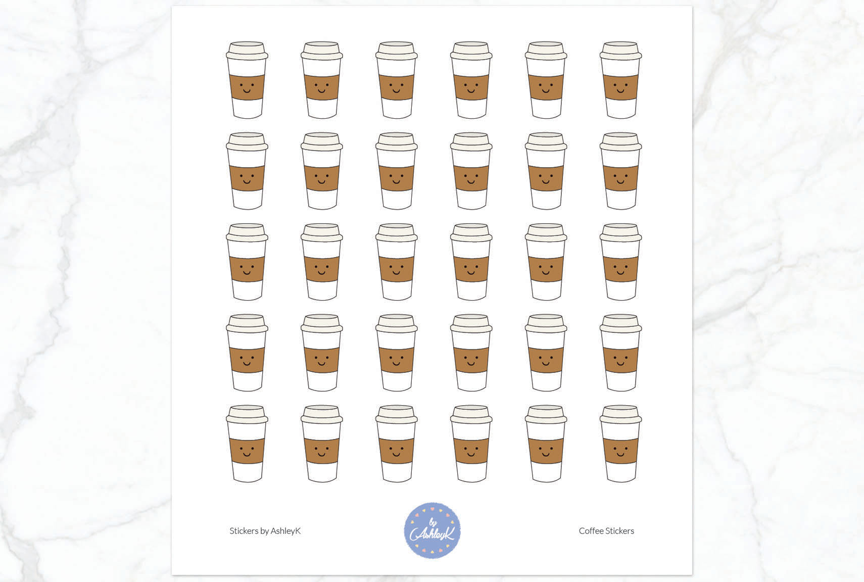 Coffee Stickers - Takeaway Cup