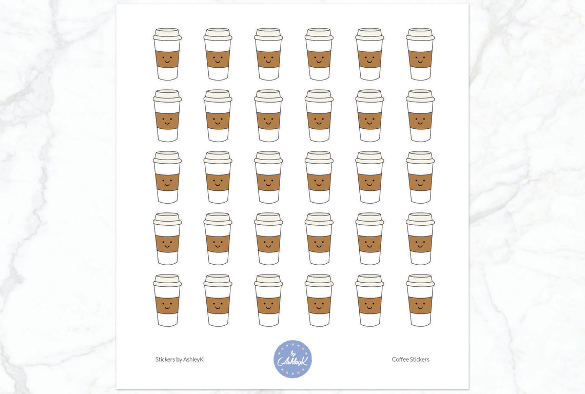 Coffee Stickers - Takeaway Cup