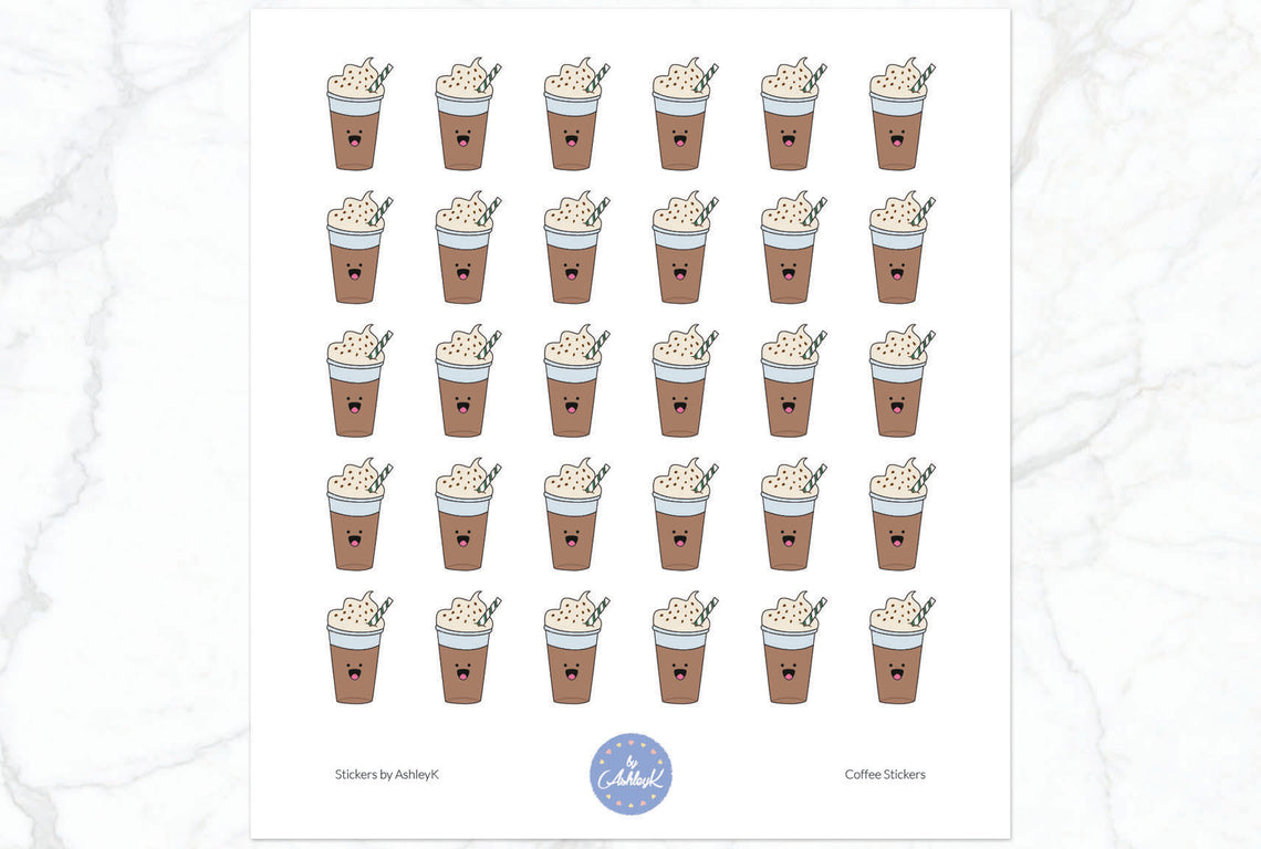 Coffee Stickers - Iced Coffee