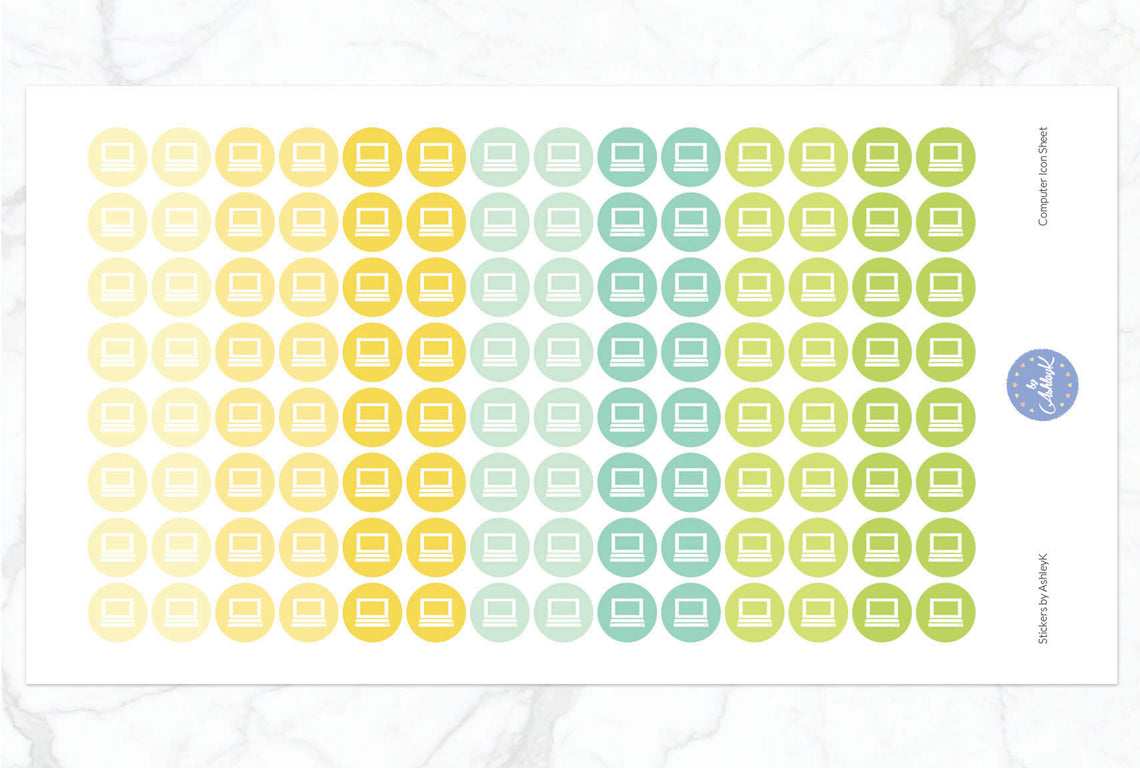 Computer Icon Stickers - Lemon&Lime