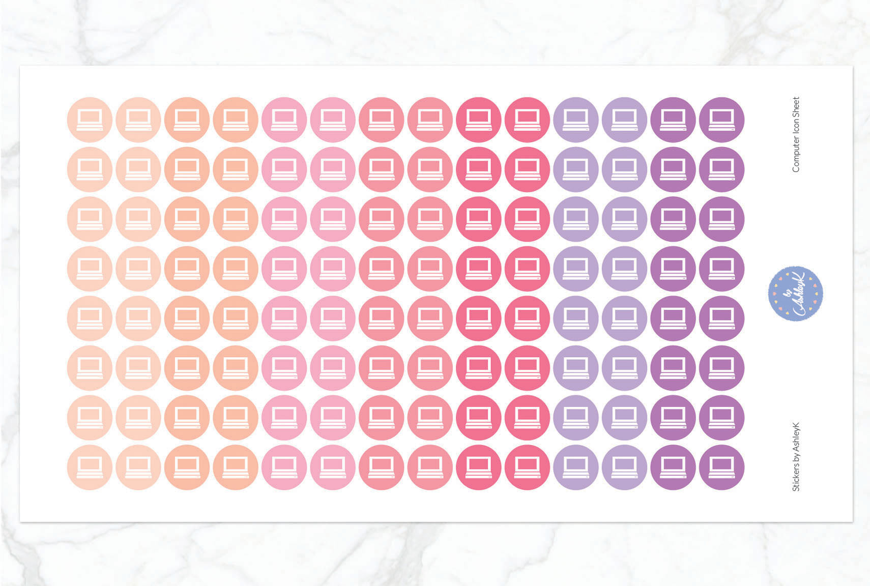 Computer Icon Stickers - Raspberry