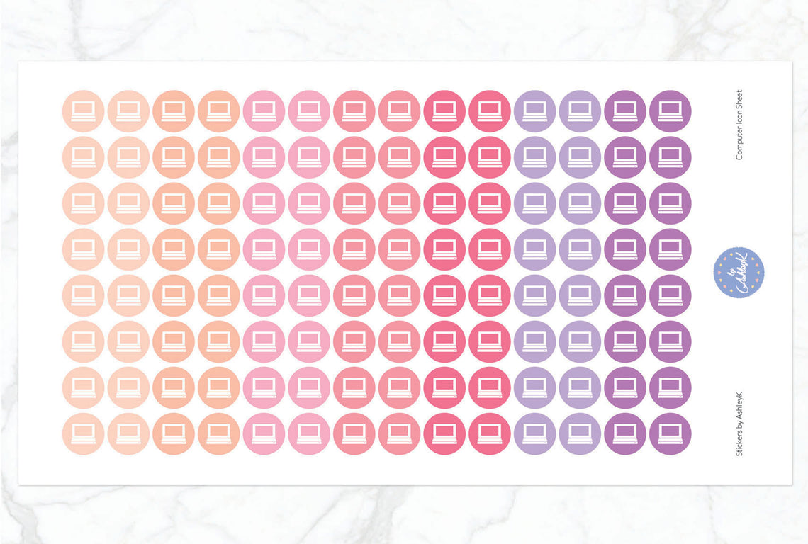 Computer Icon Stickers - Raspberry